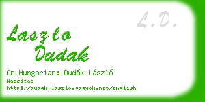laszlo dudak business card