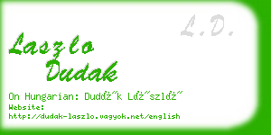 laszlo dudak business card